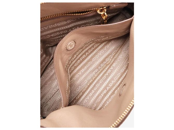 Prada Borsa 2way in pelle Vitello Daino neutra - vista 10