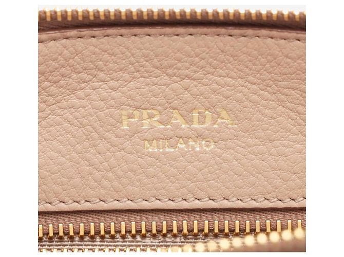 Prada Borsa 2way in pelle Vitello Daino neutra - vista 11