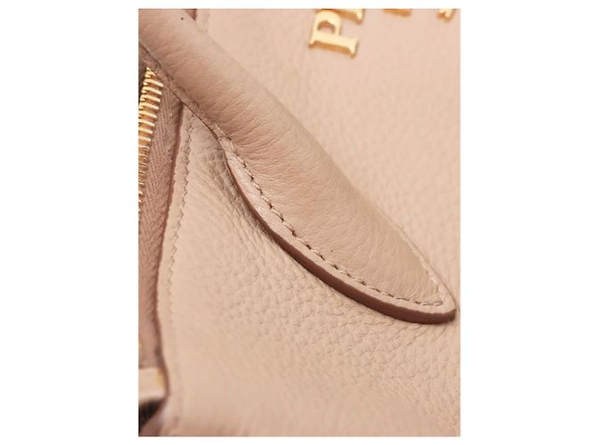 Prada Borsa 2way in pelle Vitello Daino neutra - vista 14