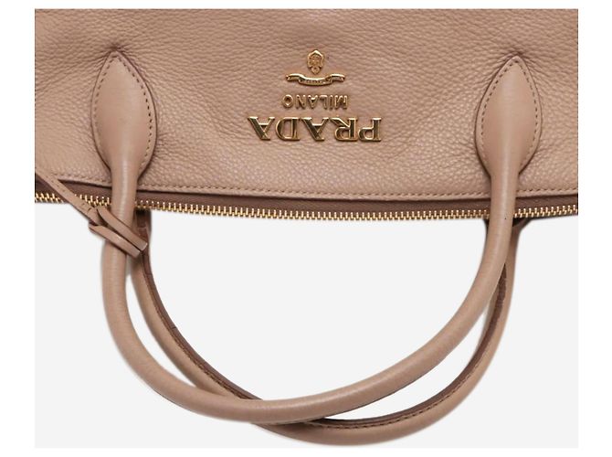Prada Borsa 2way in pelle Vitello Daino neutra - vista 5
