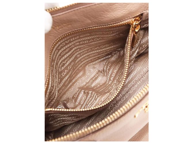 Prada Borsa 2way in pelle Vitello Daino neutra - vista 9