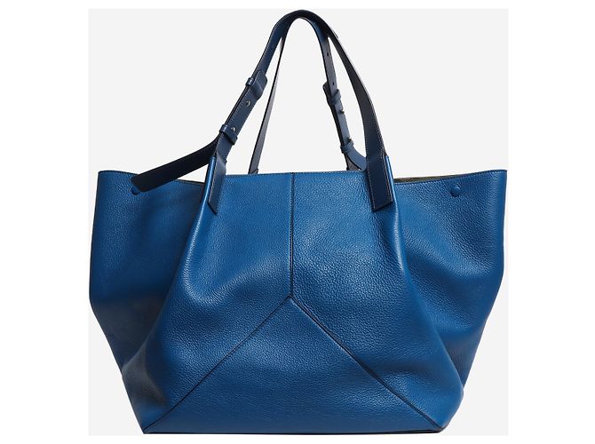 Victoria Beckham Große Ledertote in Blau - Ansicht 2