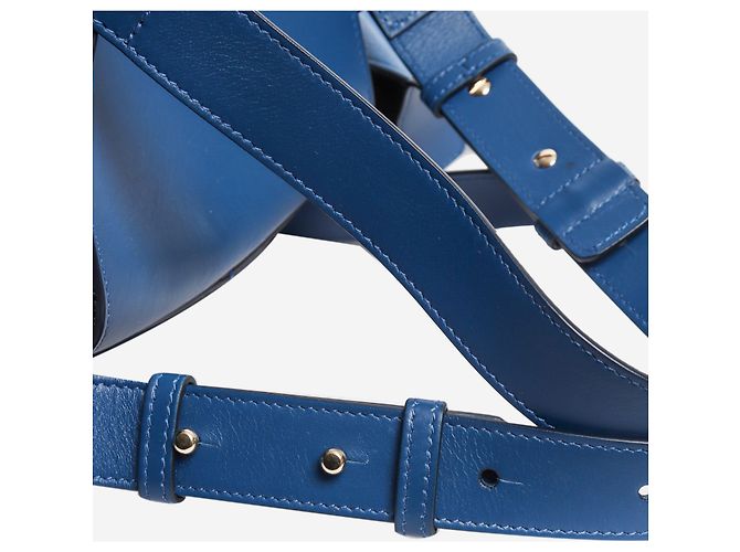 Victoria Beckham Große Ledertote in Blau - Ansicht 3
