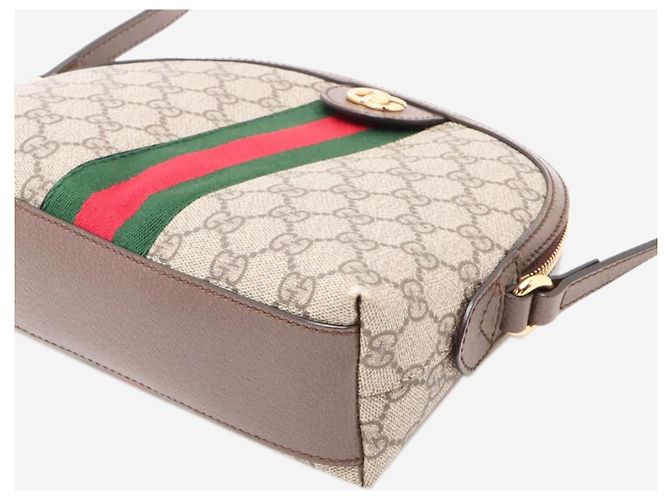 Gucci Borsa a tracolla Ophidia in GG Supreme brown Marrone - vista 3
