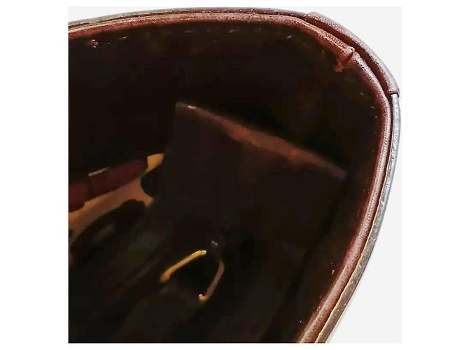Bolso de hombro de cuero Guccissima marrón Castaño - vista 10