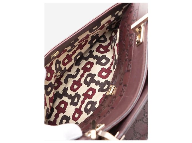 Bolso de hombro de cuero Guccissima marrón Castaño - vista 15