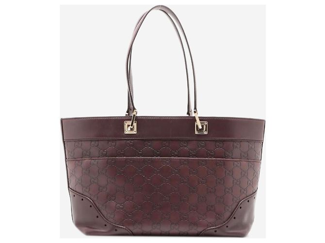 Bolso de hombro de cuero Guccissima marrón Castaño - vista 2