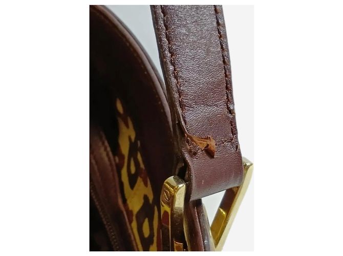 Bolso de hombro de cuero Guccissima marrón Castaño - vista 8