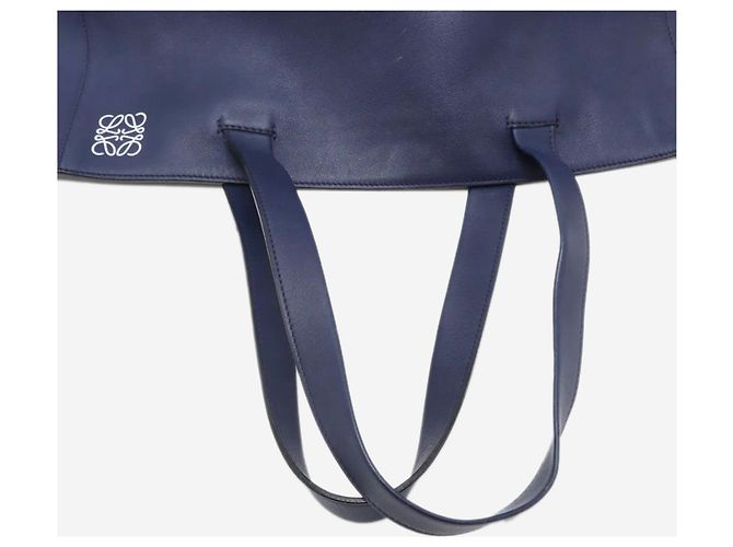 Loewe Borsa tote in pelle Anagram blu - vista 8