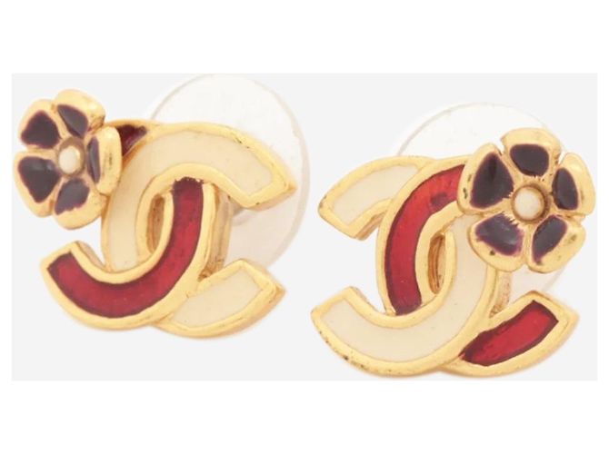 Chanel Orecchini Gold Coco Mark Camelia 03P D'oro - vista 2