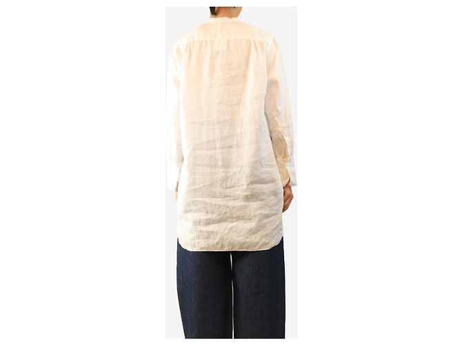 Aspesi Túnica de lino blanca - size UK 10 Blanco - vista 2