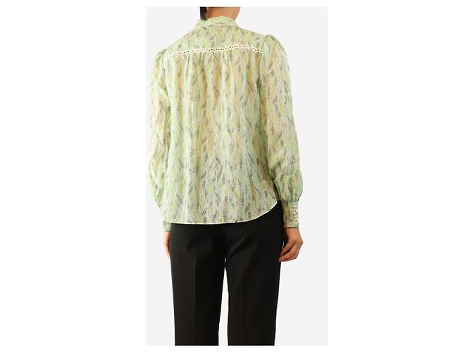 Autre Marque Camicia stampata verde - size UK 10 - vista 2