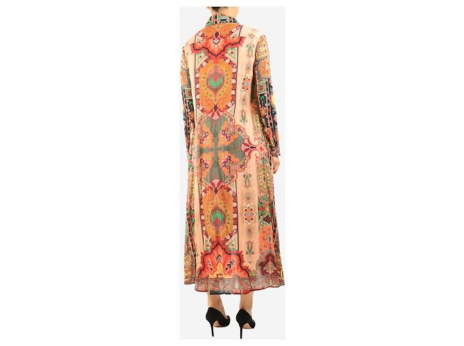Etro Vestido abotonado estampado multicolor - size UK 10 - vista 2