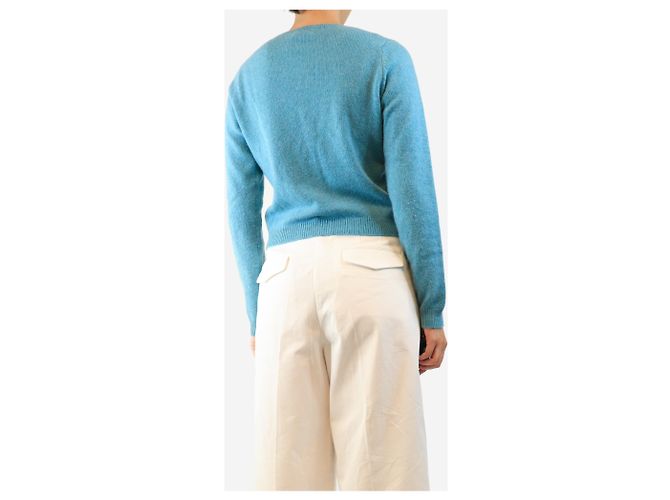 Autre Marque Blauer Kaschmir-Cardigan - size UK 12 - Ansicht 2