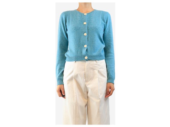 Autre Marque Blauer Kaschmir-Cardigan - size UK 12 - Ansicht 3