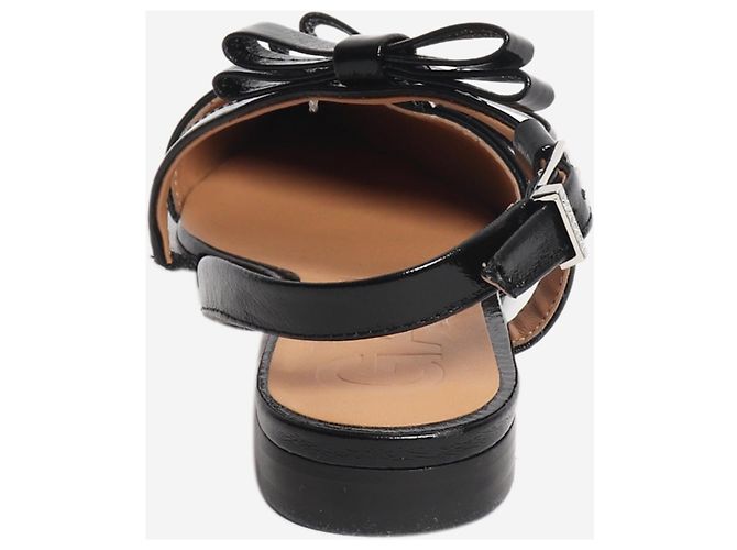 Ganni Décolleté slingback nere con dettaglio fiocco - size EU 37 Nero - vista 3
