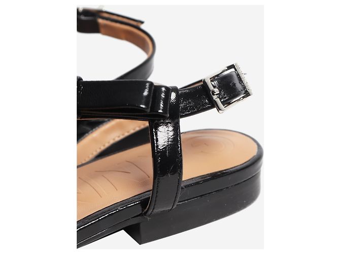 Ganni Décolleté slingback nere con dettaglio fiocco - size EU 37 Nero - vista 5