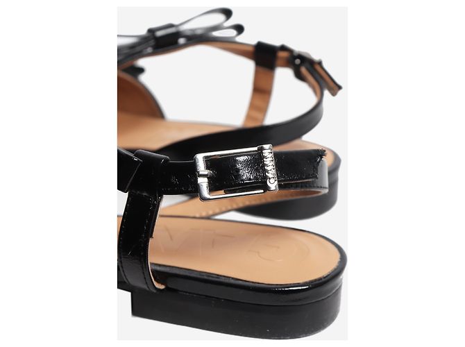 Ganni Décolleté slingback nere con dettaglio fiocco - size EU 37 Nero - vista 7