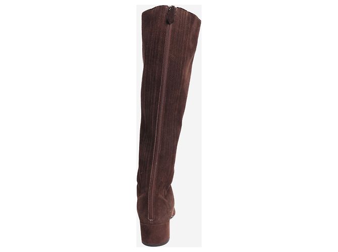 Aquazzura Botas altas de gamuza marrón - talla EU 41.5 Castaño - vista 3