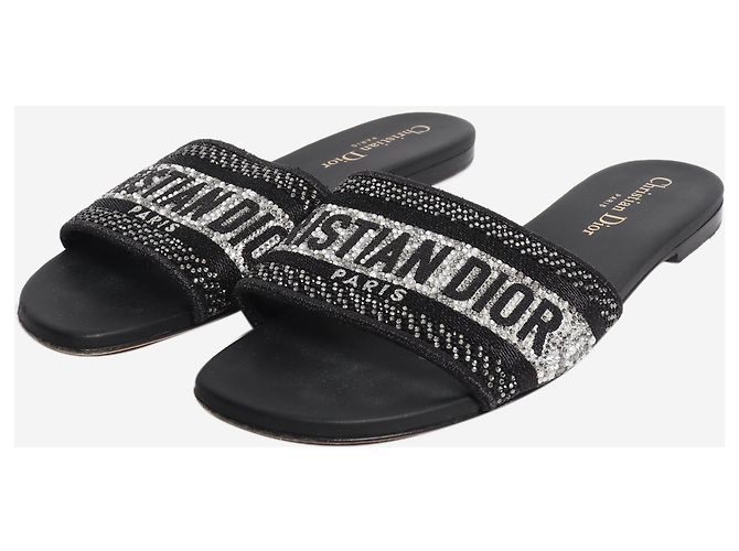 Autre Marque Ciabatte Dway con cristalli nere - size EU 37 Nero - vista 2