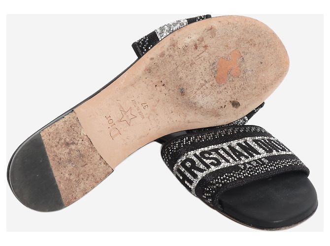 Autre Marque Ciabatte Dway con cristalli nere - size EU 37 Nero - vista 4