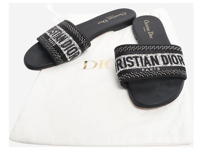 Autre Marque Ciabatte Dway con cristalli nere - size EU 37 Nero - vista 6