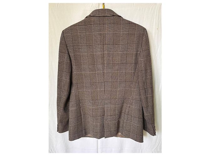 Giorgio Armani karierte Jacke Braun - Ansicht 3