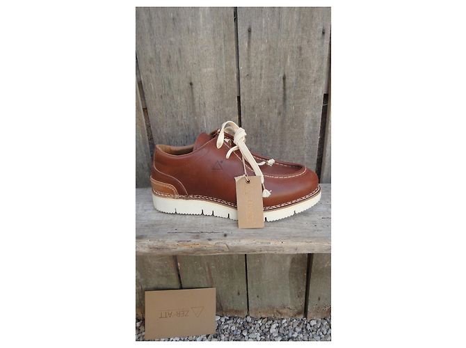 Autre Marque Zapatos Derby Zermatt Mont Blanc Low Cuero Marrón Castaño - vista 11