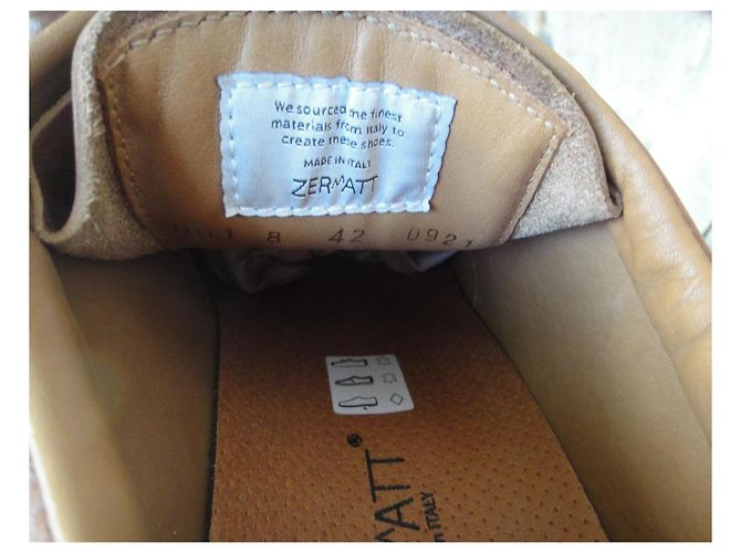 Autre Marque Zapatos Derby Zermatt Mont Blanc Low Cuero Marrón Castaño - vista 6