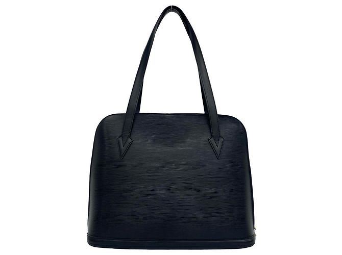 Borsa Tote Louis Vuitton Vintage Lussac in pelle Epi Nero - vista 2