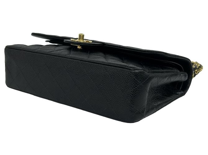 Borsa a tracolla Chanel Matelassé Coco Mark Double Flap Nero - vista 7