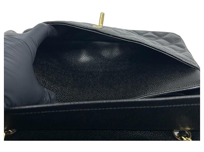 Borsa a tracolla Chanel Matelassé Coco Mark Double Flap Nero - vista 9