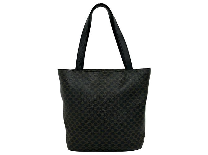 Céline Saco Tote Celine Macadam Blazon Triomphe Pattern Marrom Preto - vista 3