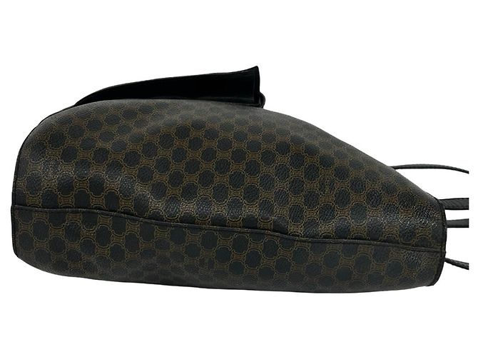 Céline Saco Tote Celine Macadam Blazon Triomphe Pattern Marrom Preto - vista 5
