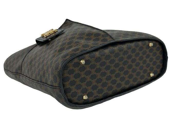 Céline Saco Tote Celine Macadam Blazon Triomphe Pattern Marrom Preto - vista 6