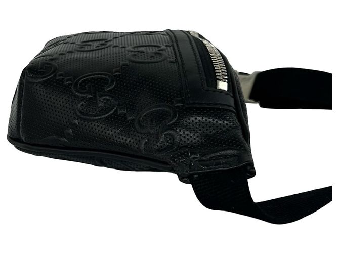 Borsa a tracolla in pelle Gucci Jumbo GG Logo Nero - vista 6