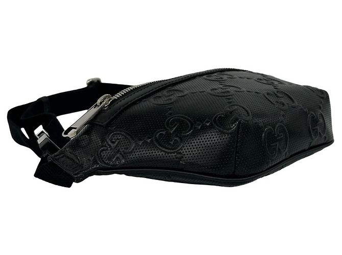Borsa a tracolla in pelle Gucci Jumbo GG Logo Nero - vista 7