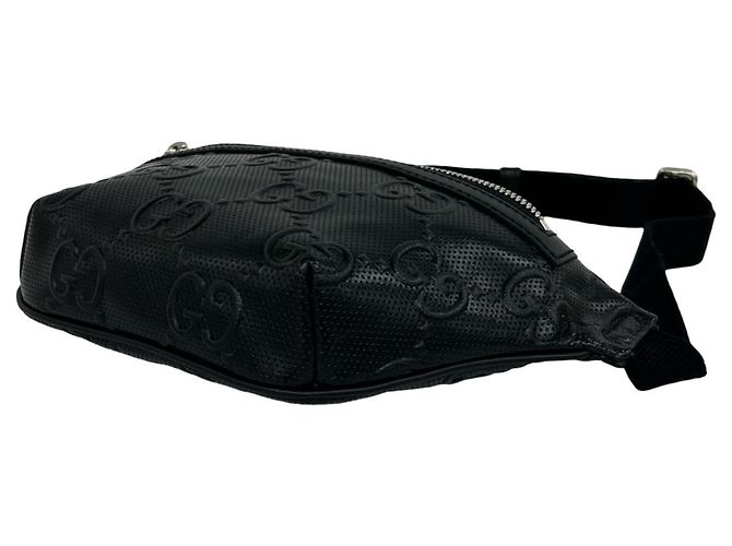 Borsa a tracolla in pelle Gucci Jumbo GG Logo Nero - vista 8