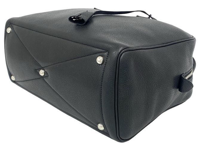 Hermès Borsa Tote HERMES Victoria 35 in pelle Taurillon Clemence nera Nero - vista 8