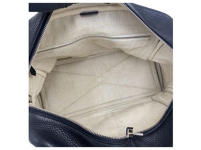 Hermès Borsa Tote HERMES Victoria 35 in pelle Taurillon Clemence nera Nero - vista 9