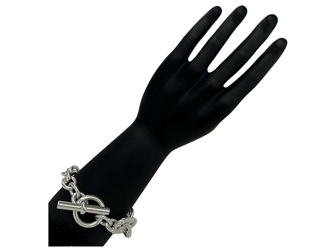 Hermès Bracciale Hermes Chaine d'Ancre Parade GM Argento - vista 2