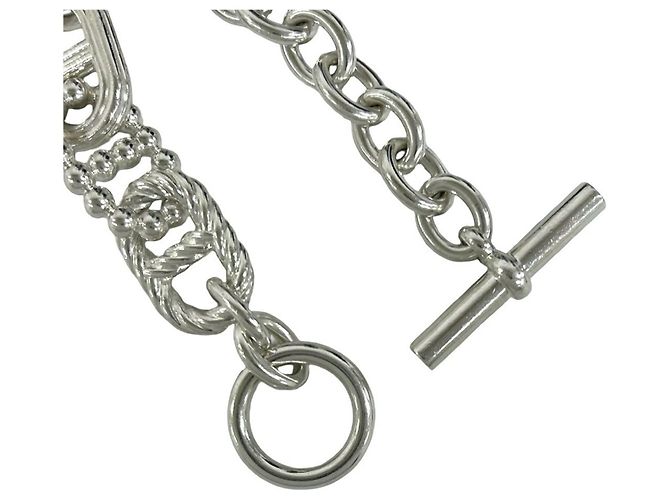 Hermès Bracciale Hermes Chaine d'Ancre Parade GM Argento - vista 4