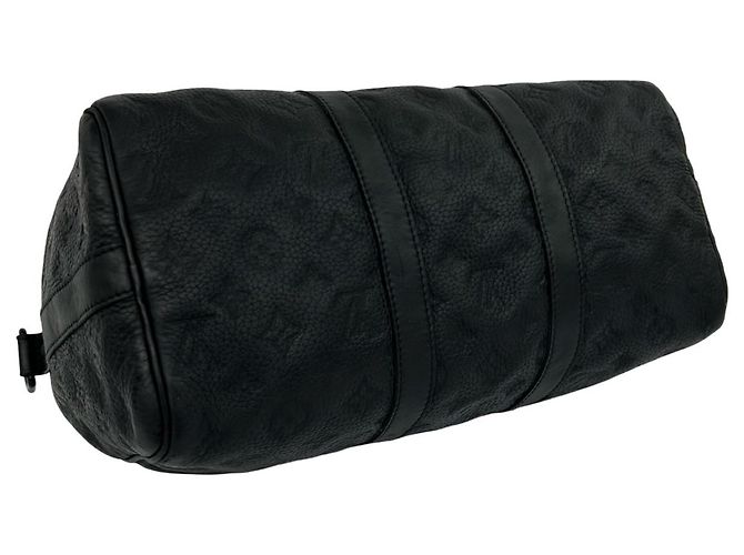 Louis Vuitton Keepall 35 Bandoulière Shoulder Bag Nero - vista 7