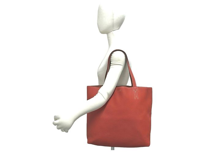 Hermès Bolso Tote Hermes Double Sens 45 Castaño Naranja - vista 2