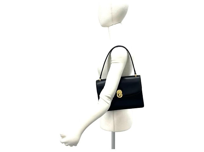 Céline Celine Vintage Starball Logo Hardware Mini Leder-Tote-Bag Schwarz - Ansicht 2