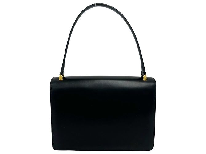 Céline Celine Vintage Starball Logo Hardware Mini Leder-Tote-Bag Schwarz - Ansicht 3