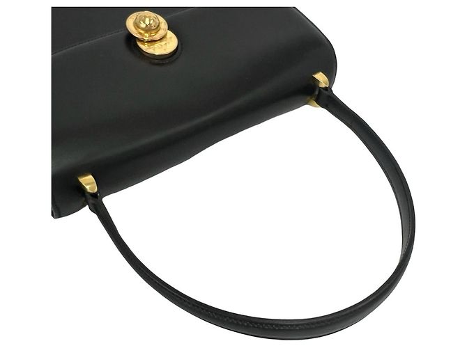 Céline Celine Vintage Starball Logo Hardware Mini Leder-Tote-Bag Schwarz - Ansicht 4