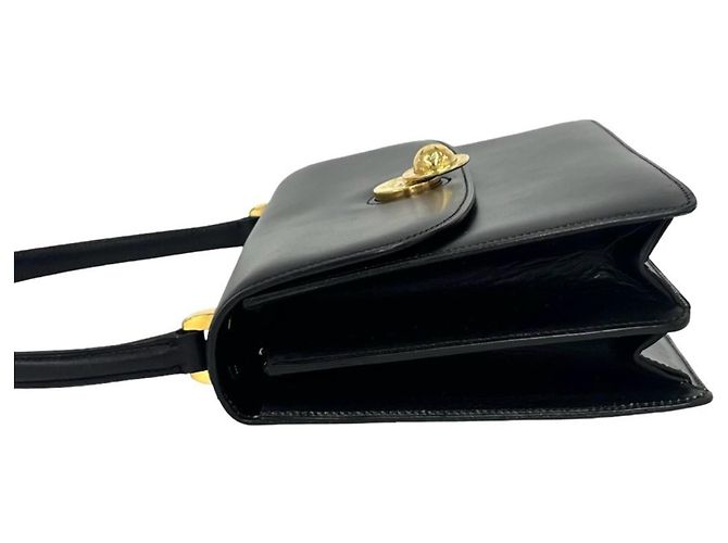 Céline Celine Vintage Starball Logo Hardware Mini Leder-Tote-Bag Schwarz - Ansicht 5