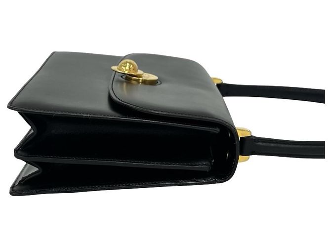 Céline Celine Vintage Starball Logo Hardware Mini Leder-Tote-Bag Schwarz - Ansicht 6
