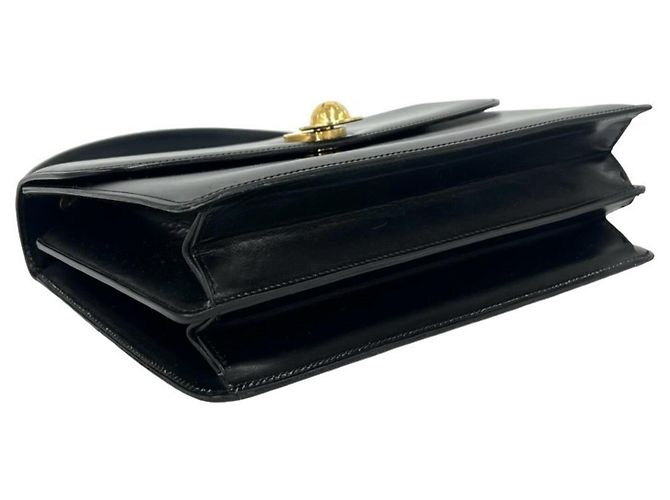 Céline Celine Vintage Starball Logo Hardware Mini Leder-Tote-Bag Schwarz - Ansicht 7